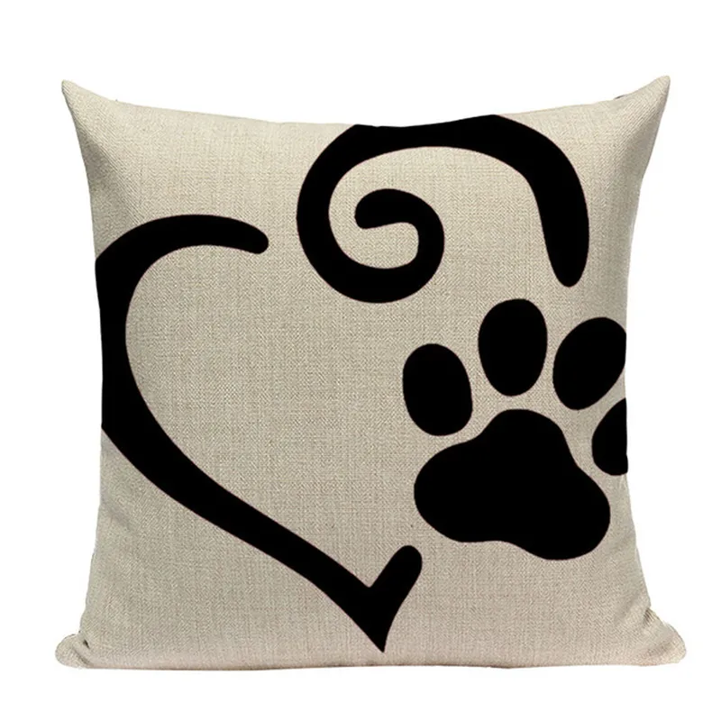 Чехол для подушки с таксой льняная Подушка животным чехол дивана декоративная