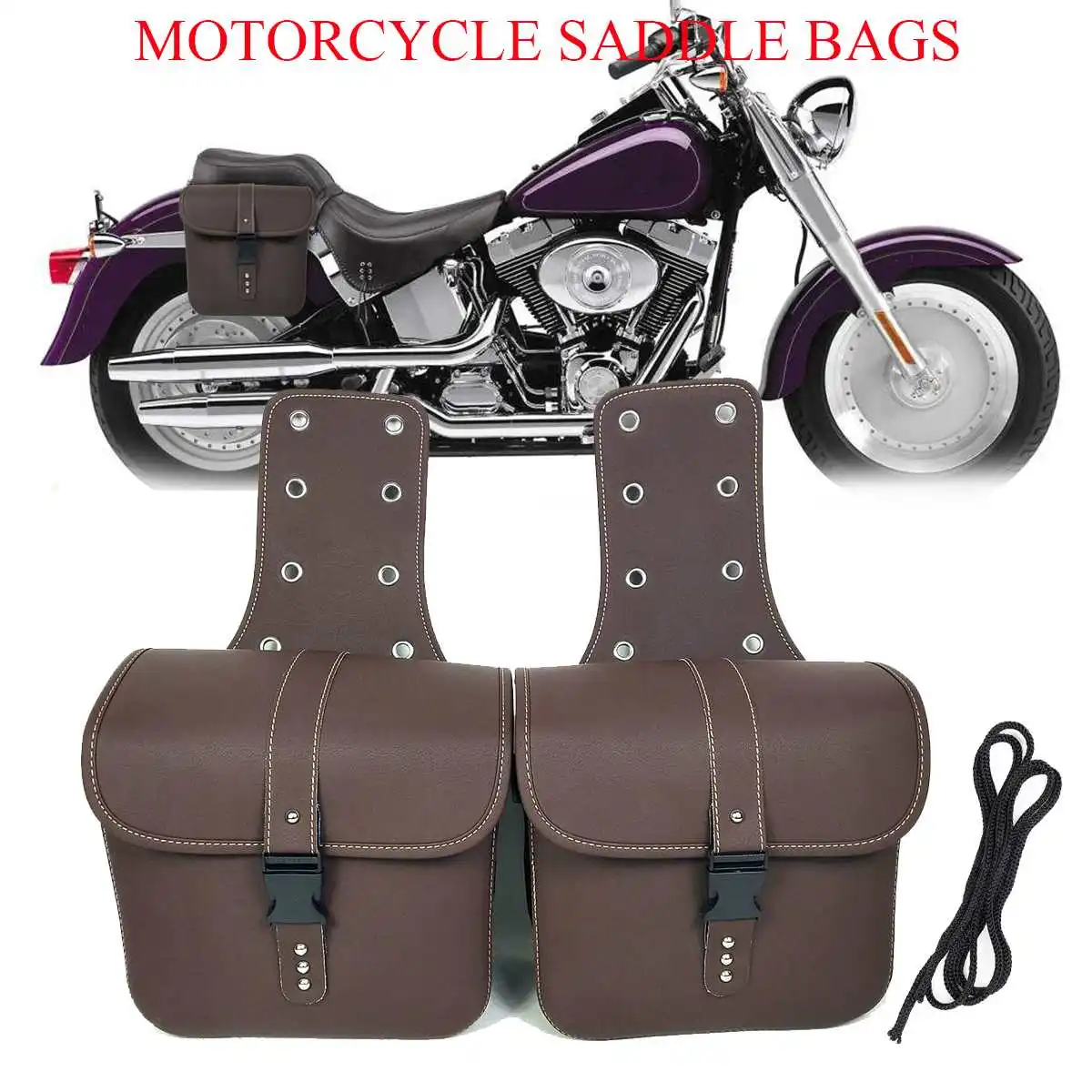 

Мотоциклетная сумка XL883, 2 шт., из искусственной кожи, мотоциклетные седельные сумки, боковой инструмент, чемодан для Harley Davidson Cruiser Bobber Chopper