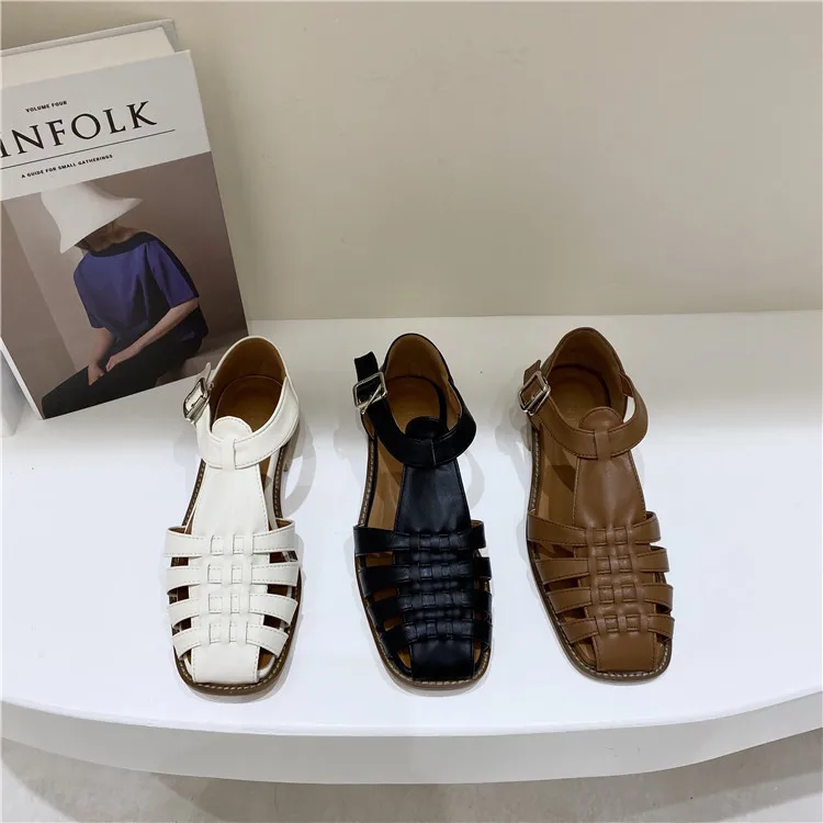 

Female Sandal Comfort Shoes For Women Breathable Closed Toe Sandals 2022 Women's shoes Ladies Comfort Block Retro Gladiator