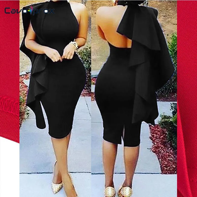 Женское стильное Плиссированное облегающее платье миди с лямкой на шее