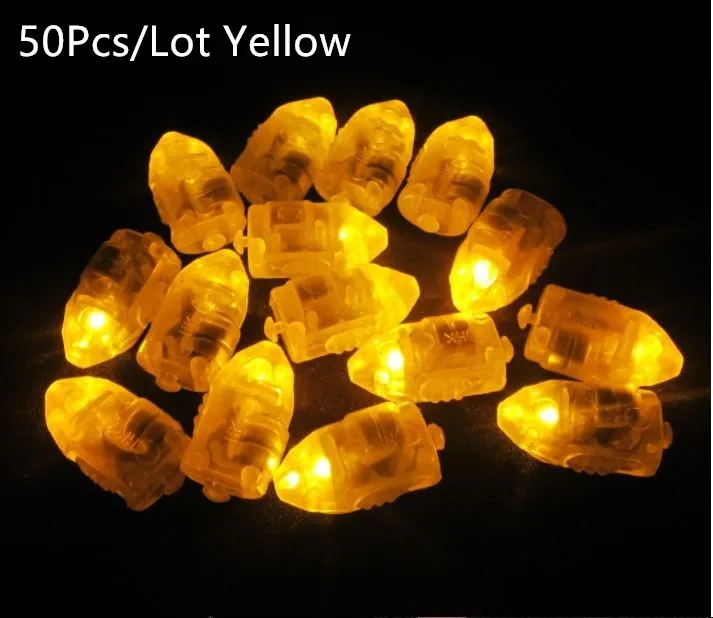 50Pcs Yellow 100 шт/50 шт светодиодные шариковые лампы, воздушные шары, сказочные огни, луна, Звездные гирлянды для дома, свадьбы, вечеринки, дня рождения, украшения - Цвет: 50Pcs Yellow