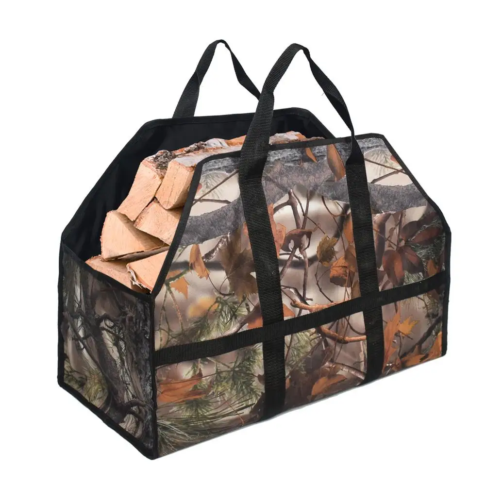 

Outdoor Holder Carry Storage Bag Camping Firewood Carrier Bag Log Storage Carrying Holder Canvas Firewood Wood Carrier Bag