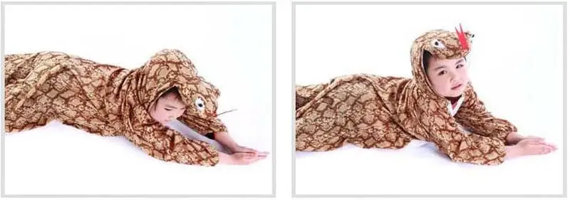 Детский костюм для взрослых с животными Змеиный питон Детская Пижама мультяшный