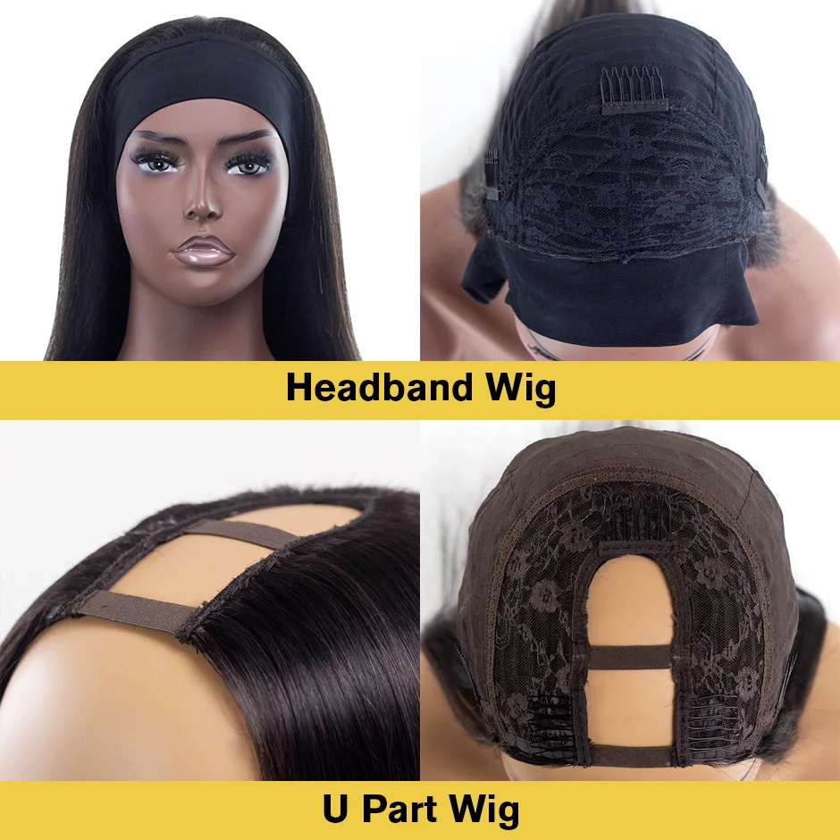 

Body Wave Headband Wig Natural Color Body Wave 100% Human Hair Wigs for Black Women Glueless Peruvian Scarf Wig No Plucking