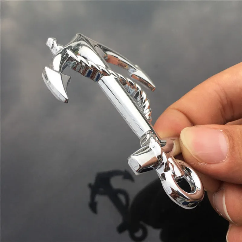 Металлическая 3d-эмблема якоря гриля значок эмблема для стайлинга автомобилей