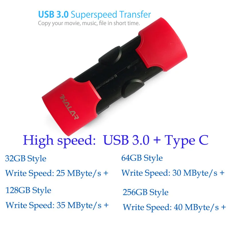 T7-Mix2-fast THKAILAR USB 3,0 флэш-диск тип-c OTG USB флеш-накопитель 256 ГБ 128 Гб 64 Гб Флешка 32 Гб высокоскоростная карта памяти, Флеш накопитель USB - Цвет: T7-Mix2-fast
