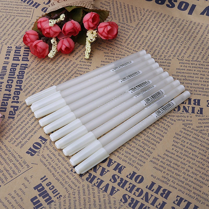 Белый крючок ручки черная бумага хайлайтер выпрямитель 0 8 мм Новинка|Фломастеры|
