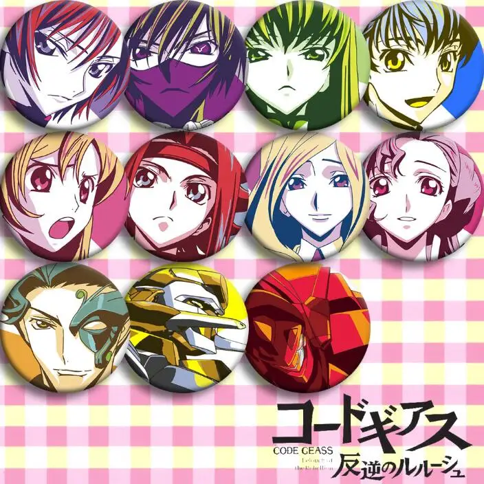 11 шт./1 лот аниме код Geass Lelouch Lamperouge C.C. Фигурка Милли Келлен стадтфельд 5064 значки