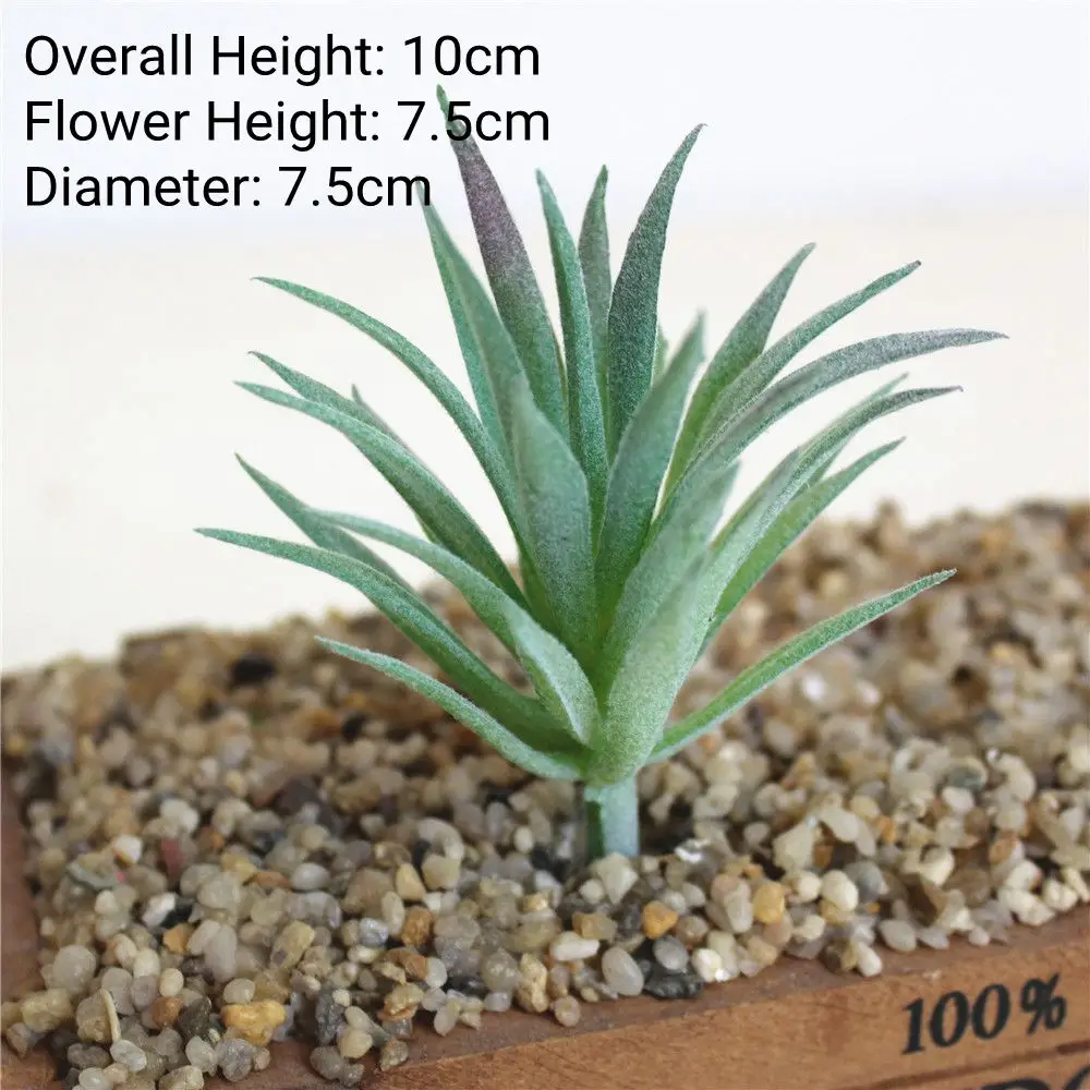 Искусственные суккуленты с зеленым ворсом бонсай для рабочего стола