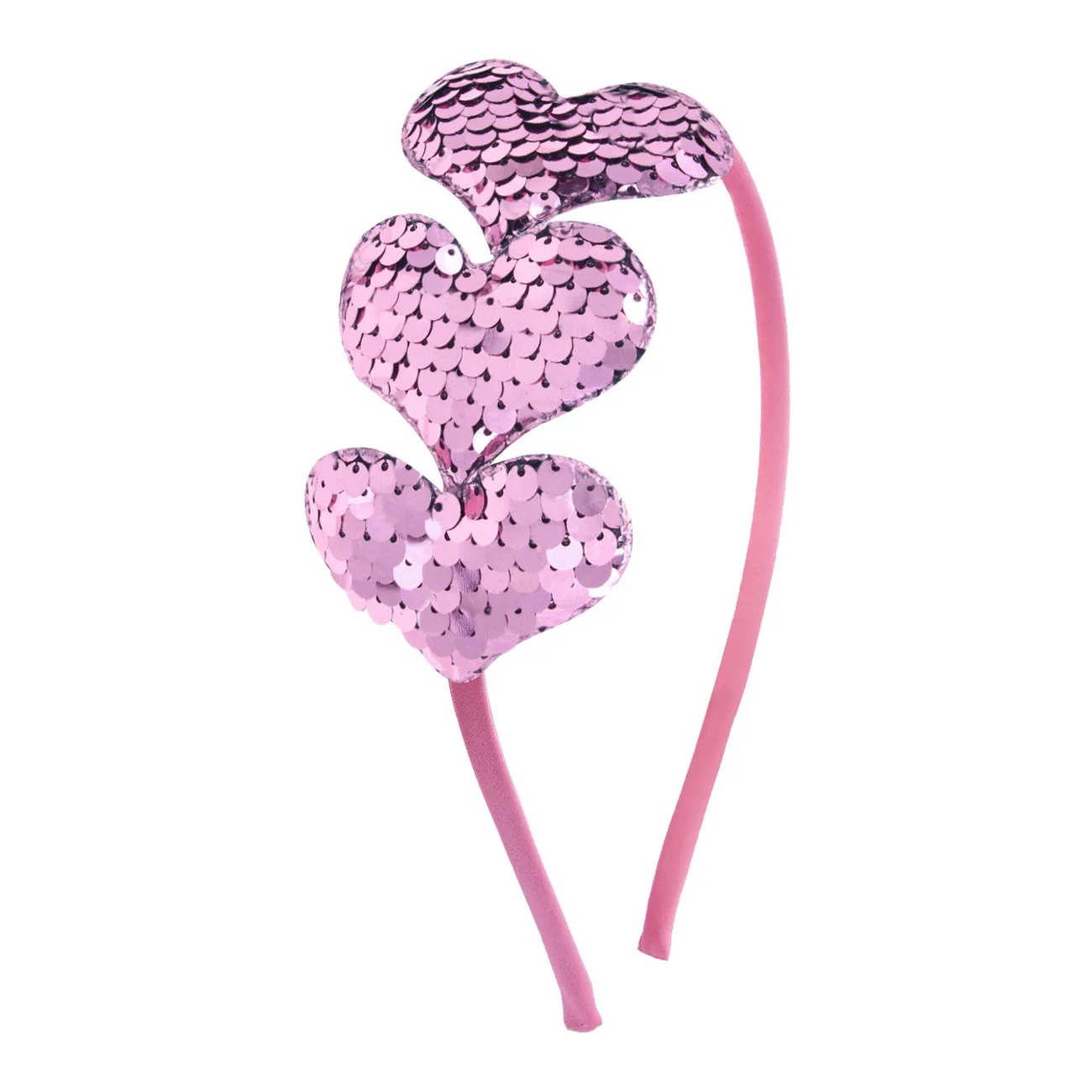 

2021 Fashion Colorful Glitter Heart Hairband Kids Shiny Star Headband Party Hair Hoops Gifts For Girl Hair Accessories