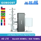 Усилитель сигнала GOBOOST LTE 700 800 МГц 4G, усилитель сигнала B28 B20, мобильный сотовый ретранслятор, сетевой усилитель с 4G антенной, полный комплект