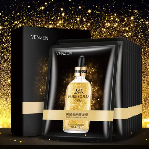 Золотая увлажняющая маска для лица bisutang