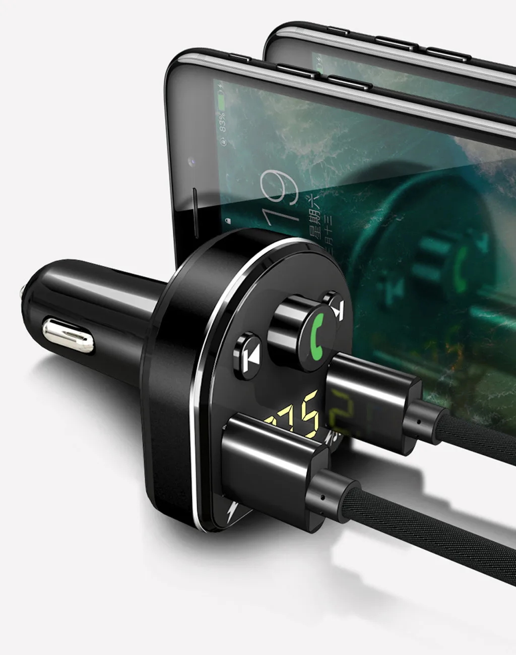 Bluetooth автомобильное USB зарядное устройство fm-передатчик беспроводной радио адаптер MP3-плеер fm-передатчик Bluetooth Автомобильный fm-модулятор