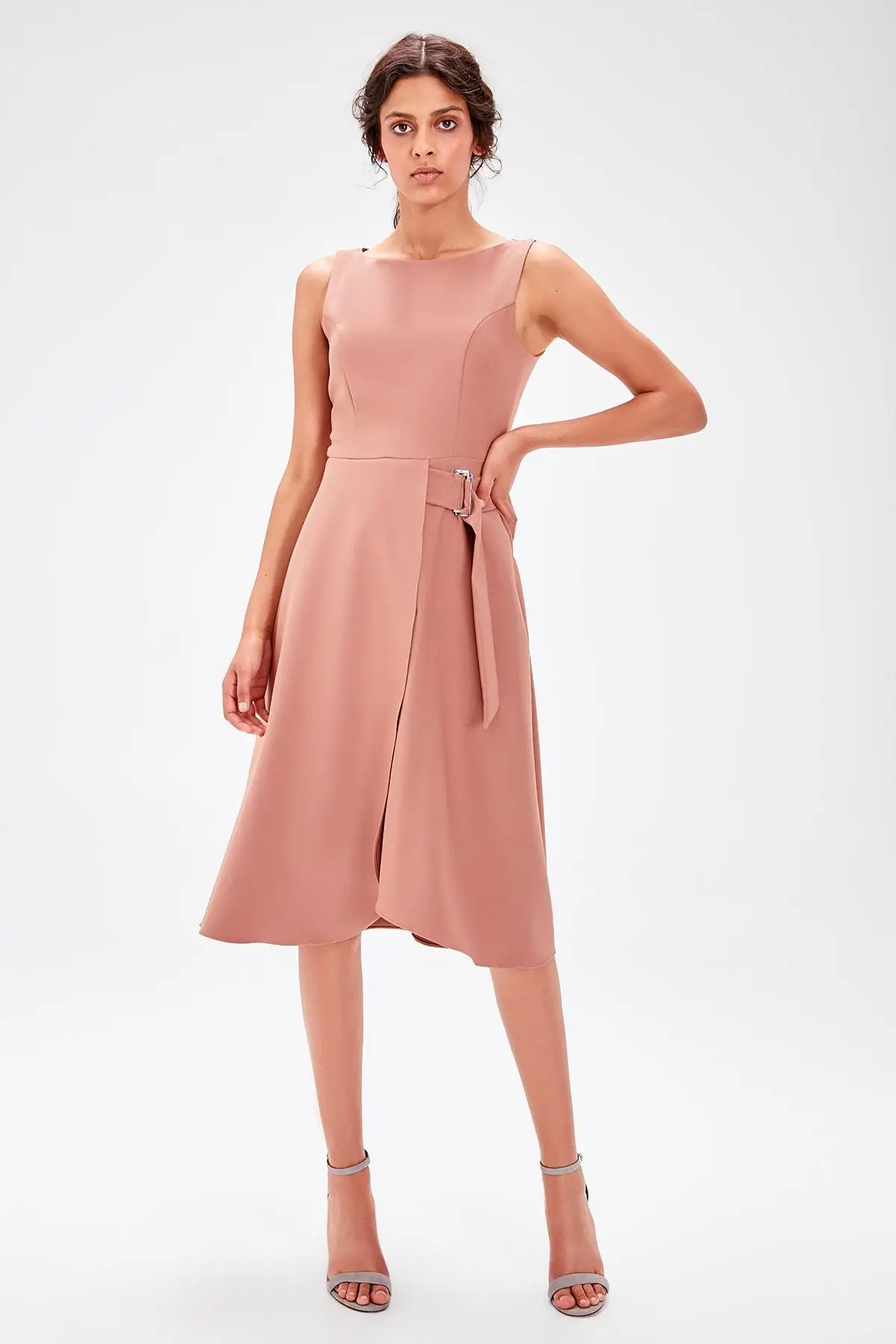 Trendyol Camel Kemerli/платье TWOAW20EL0073 | Женская одежда