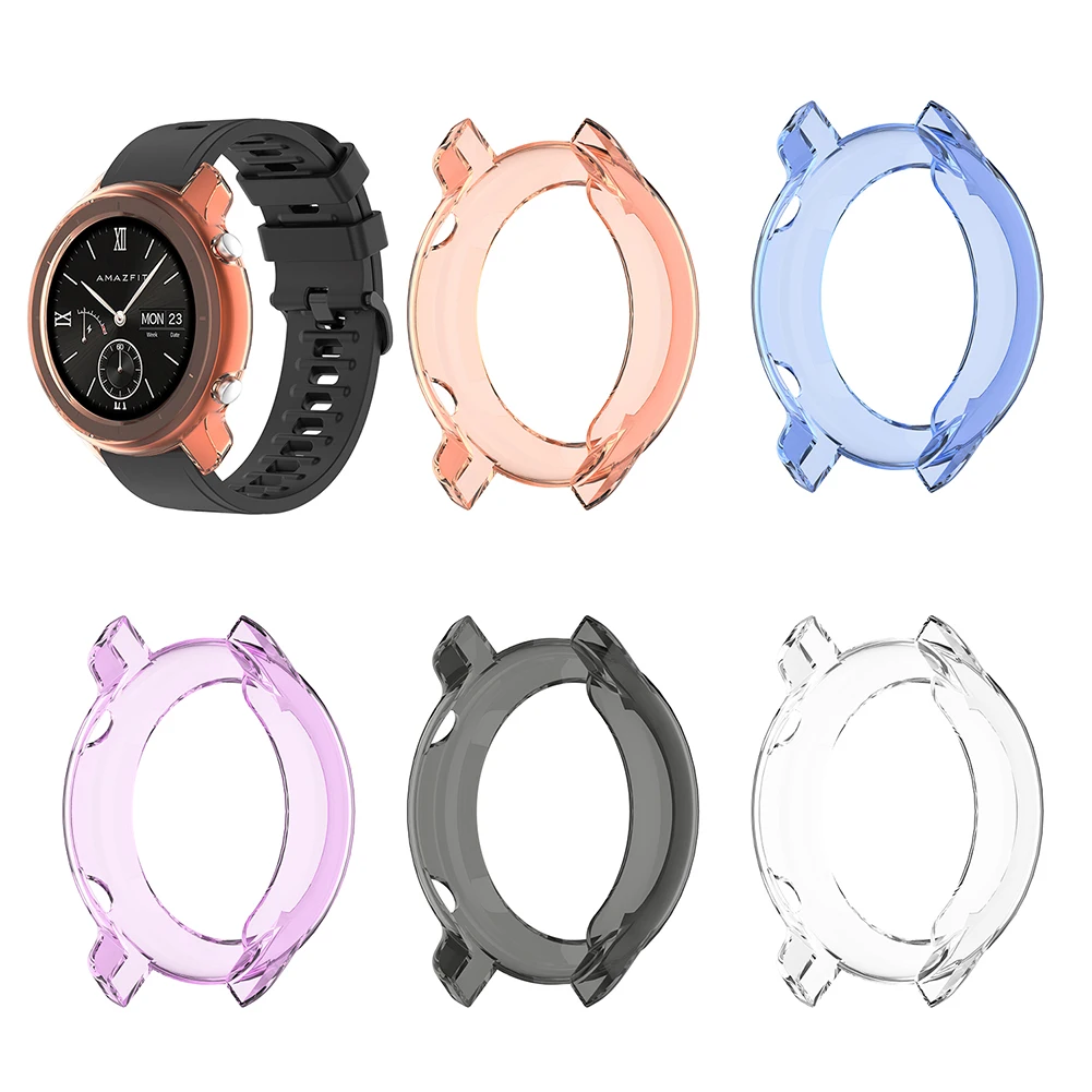 Чехол для смарт-часов Amazfit GTR 42 мм мягкий ТПУ чехол-бампер с рамкой аксессуары |