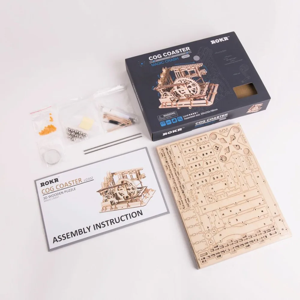 Robotime игрушки хобби 3D деревянные головоломки игры популярные детские развивающие Модели Строительные наборы мраморный Запуск Строительный набор LG502