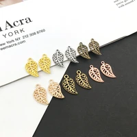 50pcs zinc alloy 6 styles vintage leaves charms pendant for diy findings necklace handmade jewelry making crafts accessories