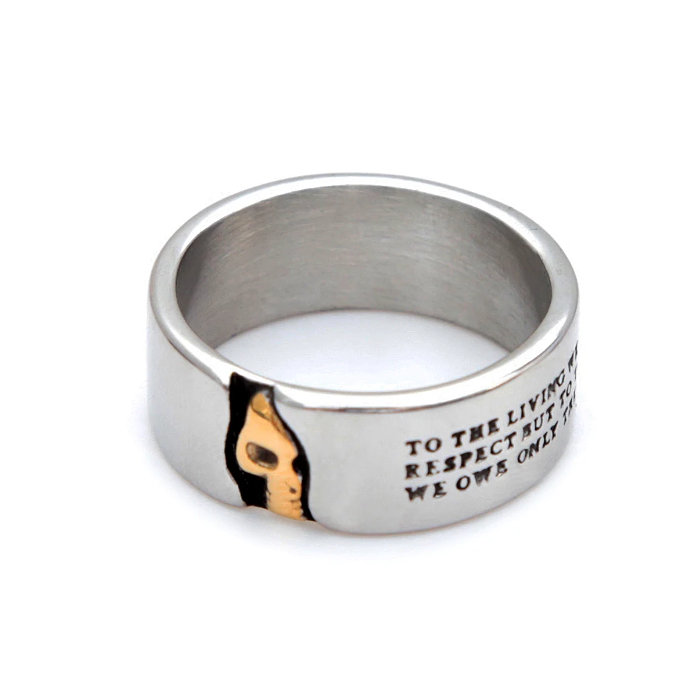 

Punk Stainless Steel Skull Prayer Ring for Men And Women Vintage Simple Skull Ring Fashion Biker Amulet Jewelry Gift Wholesale