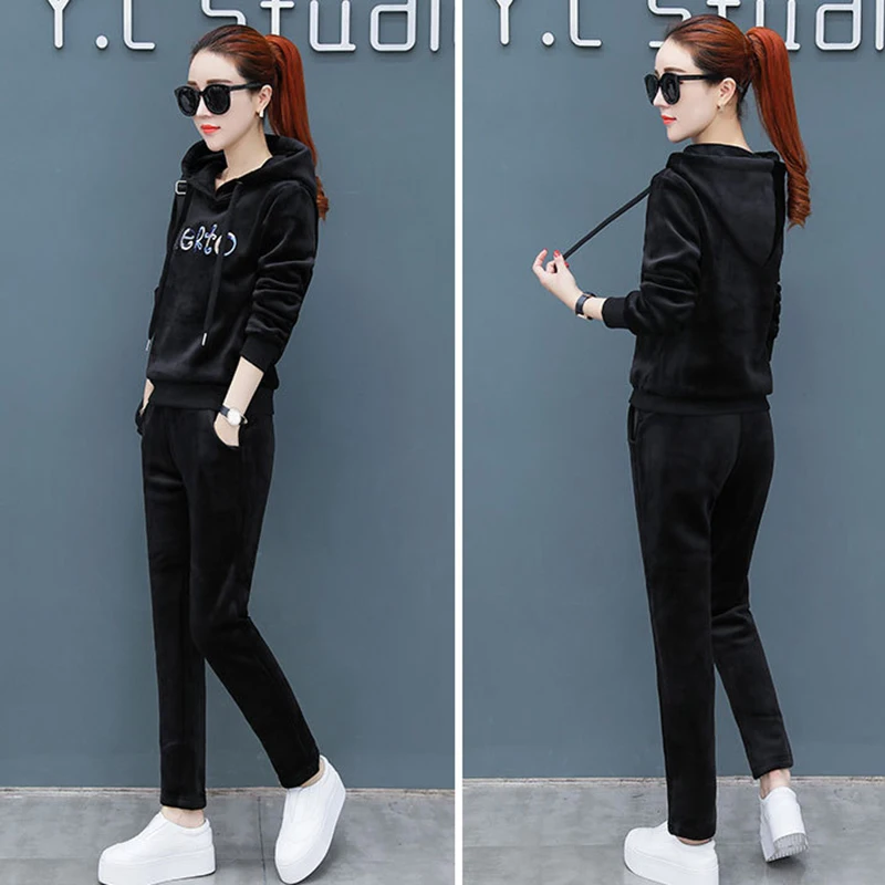 Женский модный спортивный костюм с буквенным принтом спортивные толстовки