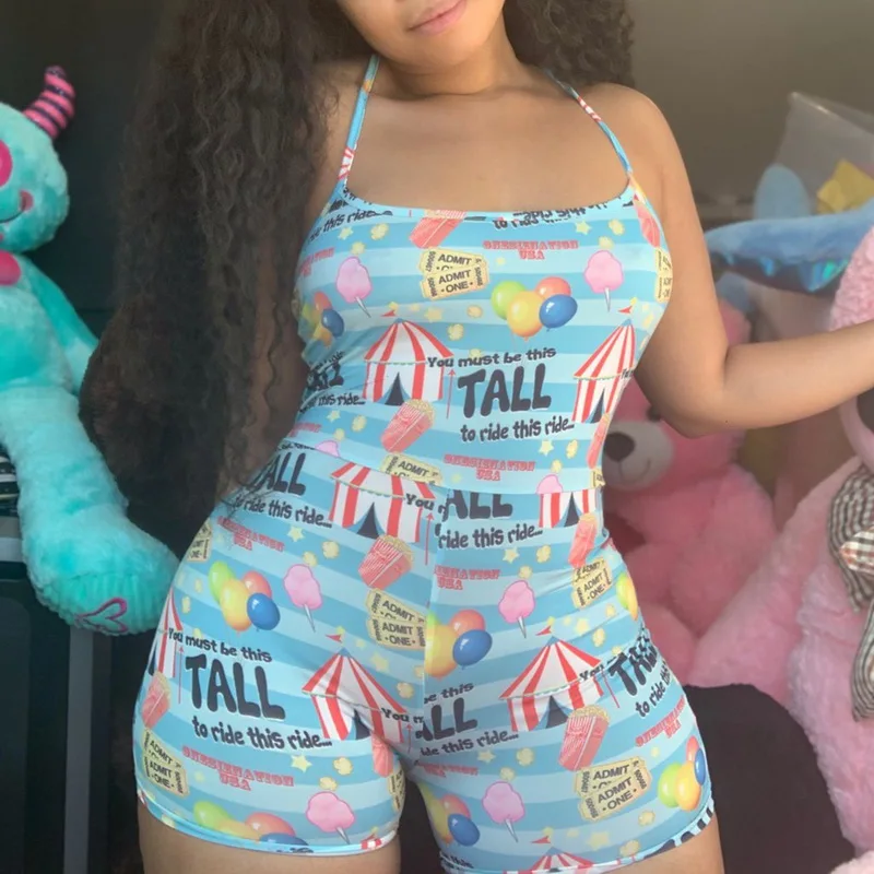 2020 на заказ летняя цельная Пижама для взрослых без рукавов женщин глубокий