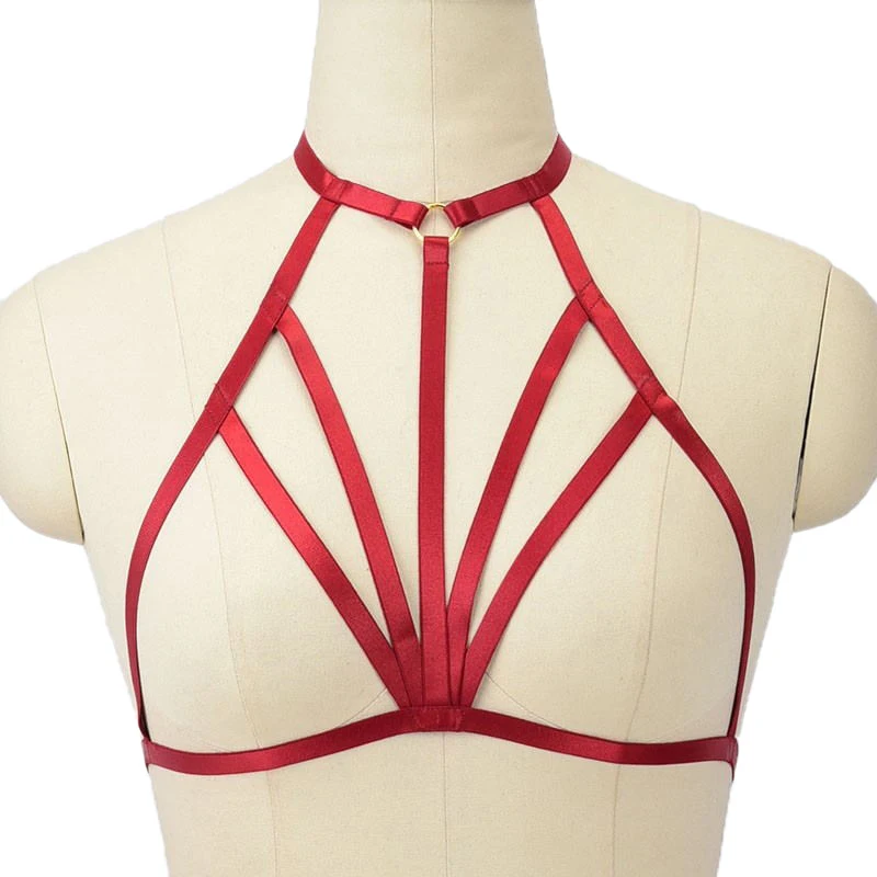 УКОРОЧЕННЫЙ ТОП Roseheart красного и розового цвета бюстгальтер-клетка эластичные