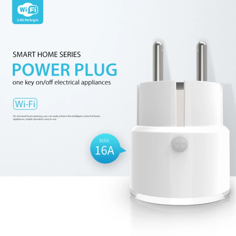

WiFi Smart Socket Plug Remote Control FR Plug Adaptor 16A Sync Monitor Tuya Smart Life Portable Work With Alexa Google Assistant