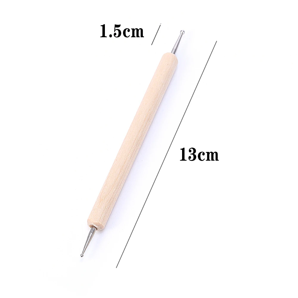 

Wooden Nail Art Brush Nail Art Brush Accessories Drill Manicure Pencil for Nail Decoration DIY Dotting Tools Hot Sale 5Pcs