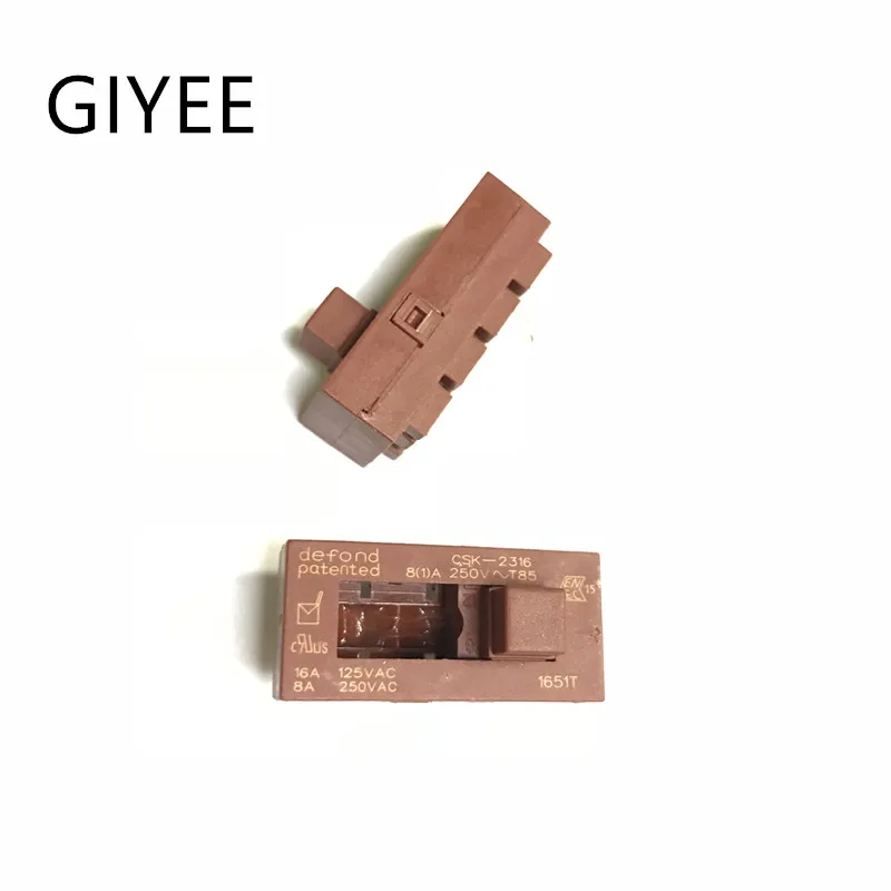 1 шт./партия, оригинальный новый светлый переключатель для фен, 8 контактов, 3 режима, 8 А, 10 А