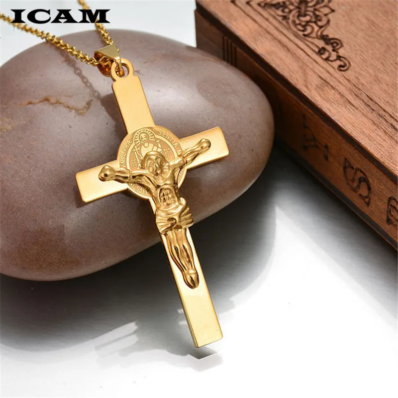 Ожерелье из нержавеющей стали с подвеской в виде распятия | Украшения и