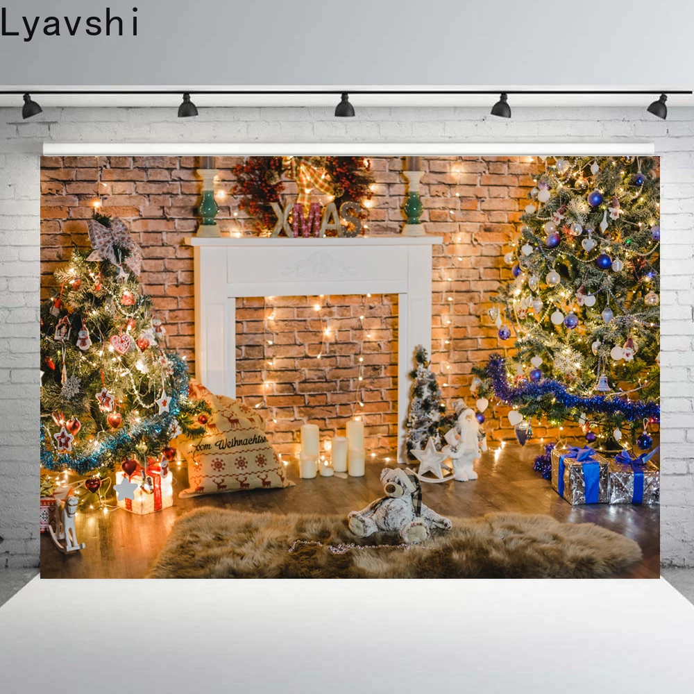 

Lyavshi внутренний Рождественский фон светильник лая елка домашний декор семейвечерние фото фон фотография