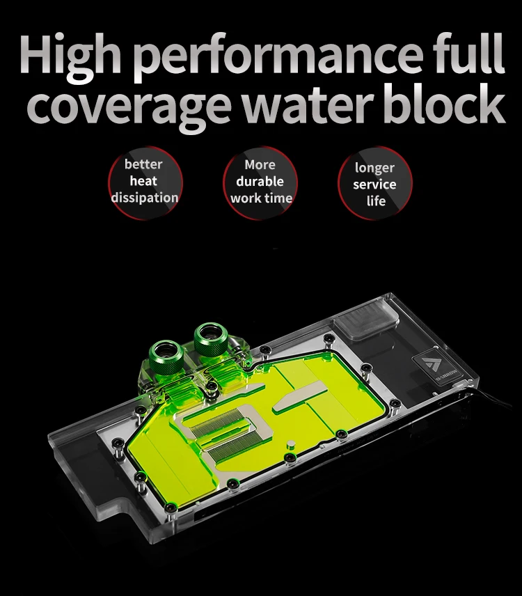 Барроу водного блока использовать для NVIDIA RTX 2080Ti/2080 Founders Edition/Reference Edition/полное покрытие GPU Блок поддержка Backplate RGB