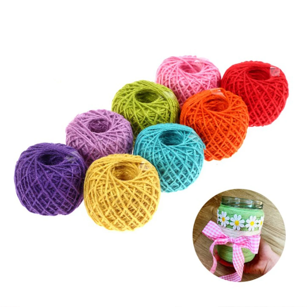 50 м натуральная джутовая веревка искусственная пеньковая подарочная