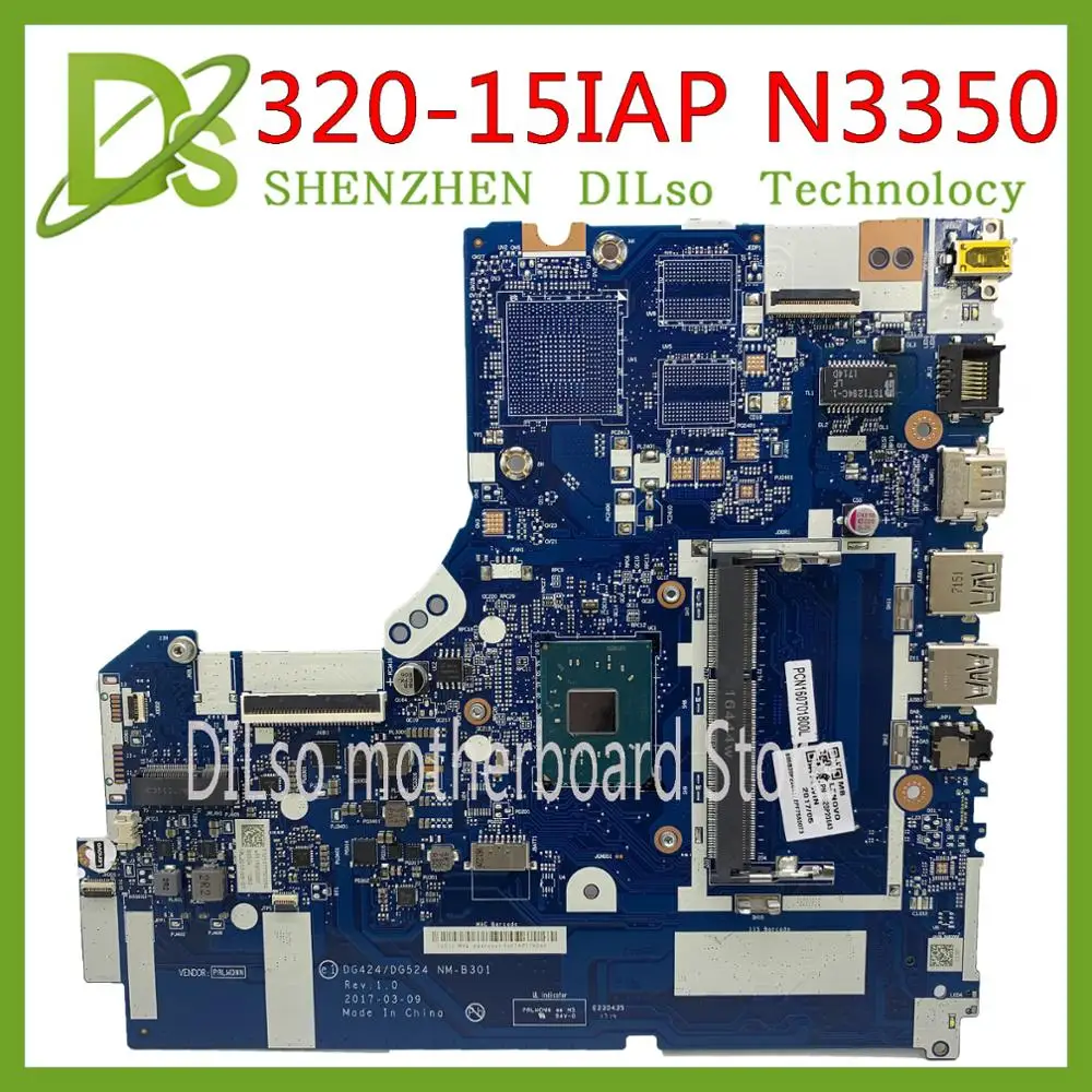 

KEFU NM-B301 For Lenovo Ideapad 320-15IAP Laptop Motherboard DDR3L 5B20P20644 N3350 CPU 100% Tested original work