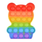 Радужная игрушка-антистресс, разноцветные игрушки-антистресс с пузырьками, игрушки для взрослых и детей, игрушка с простым затемнением для снятия аутизма