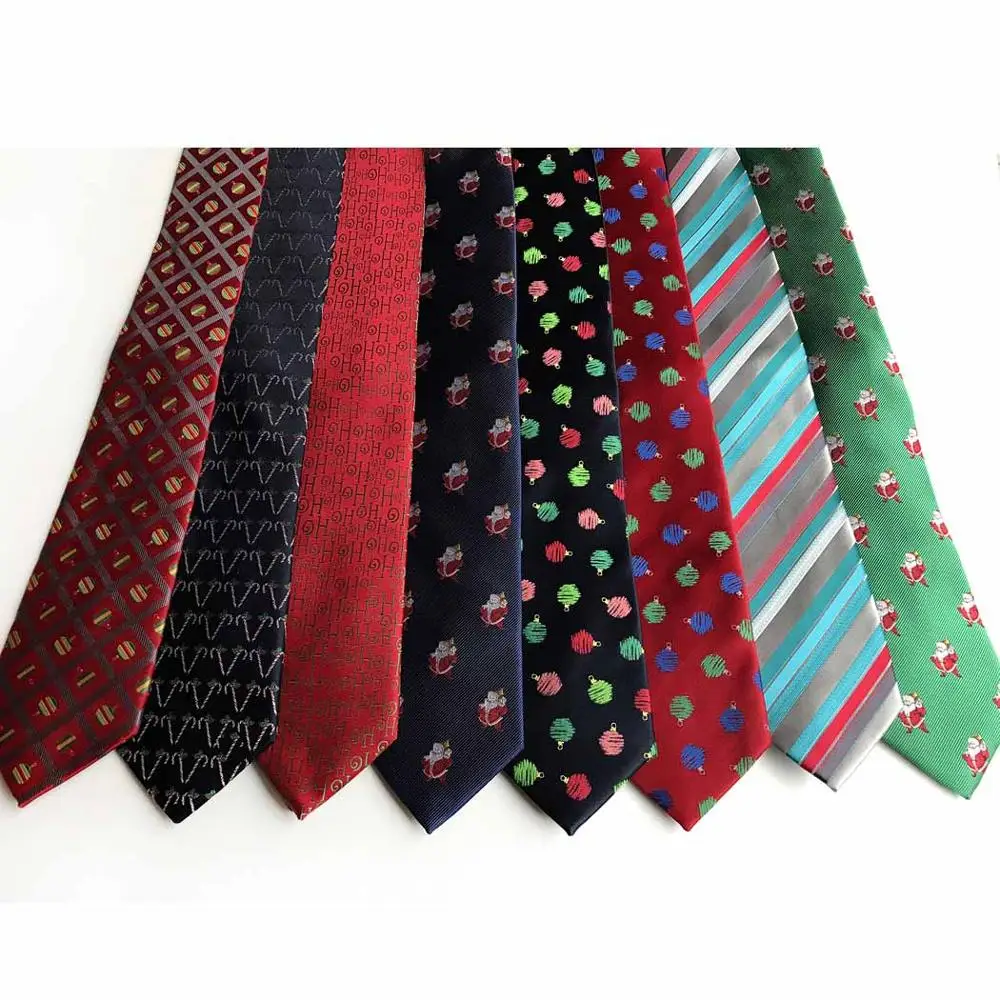 Женские модные галстуки полосатые рождественские для мужчин красные зеленые