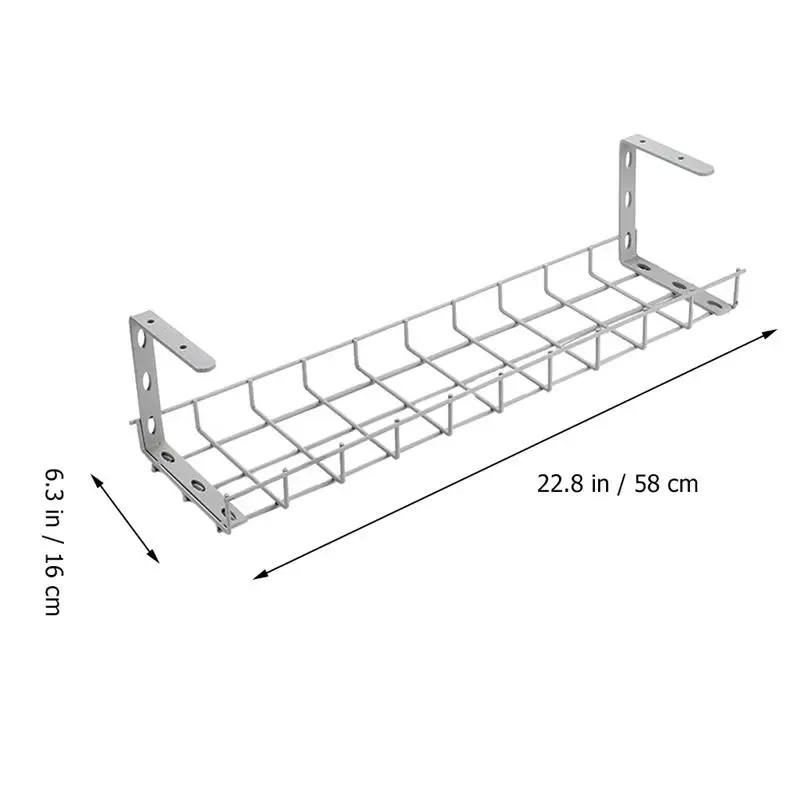 

1Pc Under Desk Wire Storage Rack Useful Patch Board Storage Rack For Home Office Drawer Storage Rack Kitchen Organizer