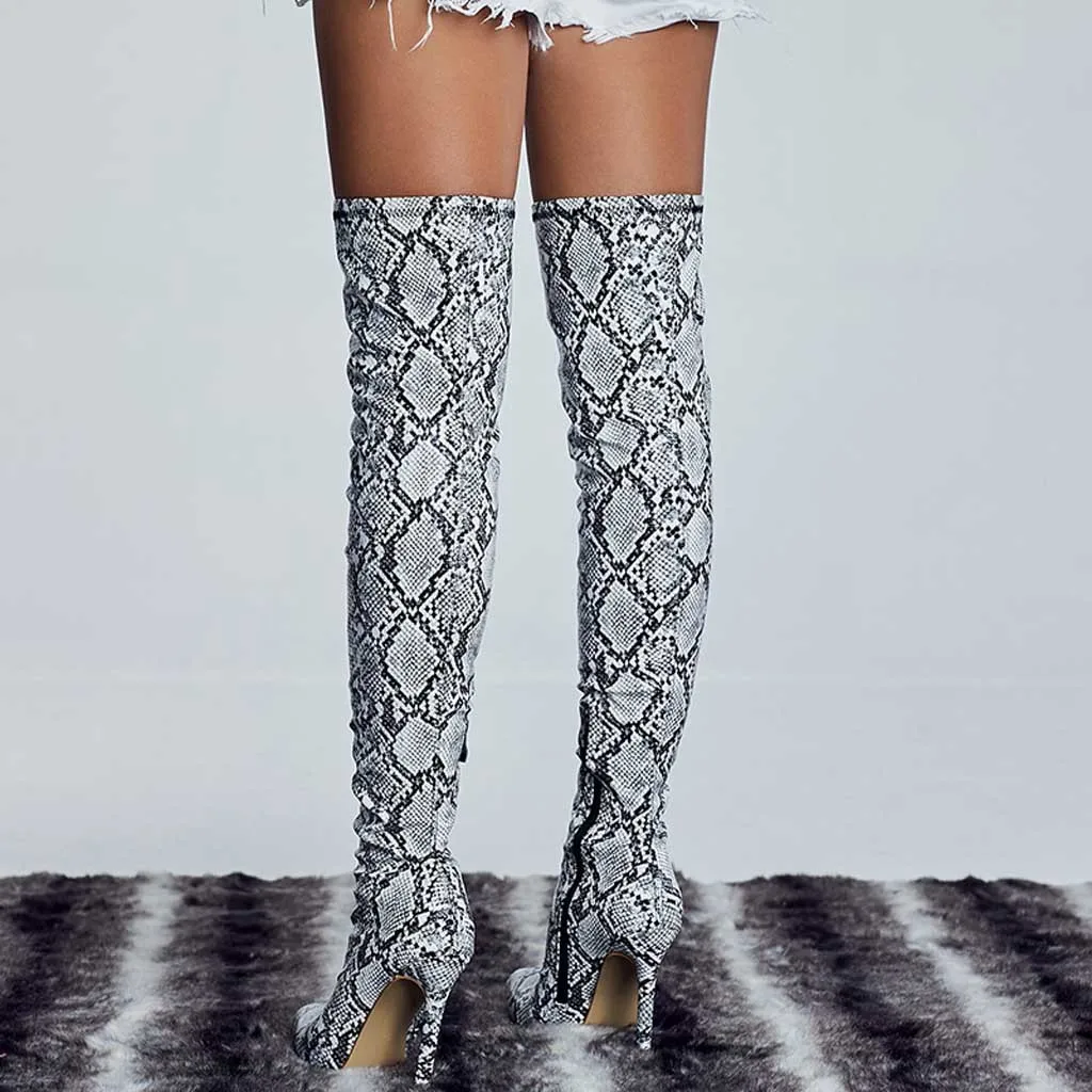 SAGACE/пикантные зимние женские сапоги выше колена с острым носком в европейском и