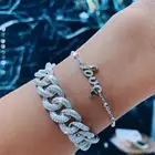 Браслет с цепочкой из звеньев и надписей, 3 мм, подарок на день Св. Валентина