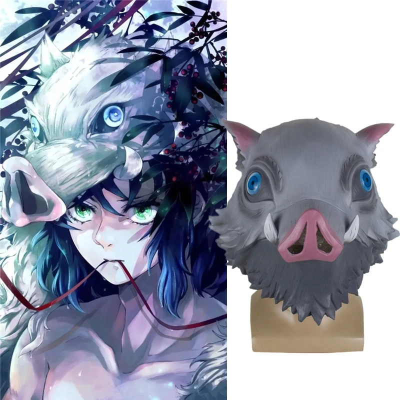 Маска для косплея Демон убийца Kimetsu no Yaiba маска аниме Hashibira Inosuke маски дикого