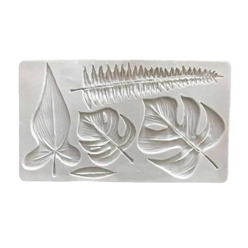 

Tropical Theme Cake Decorating Tool Palm Leaves Silicone Mold Clay Fondant Mold DIY Candy Sugar Cookies Chocolate Mold P82D