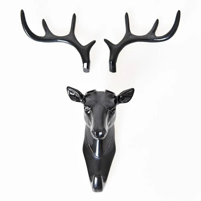 

Stereo antlers hook creative home wall decorative wall hanging living room bedroom hat hooks without trace hanging