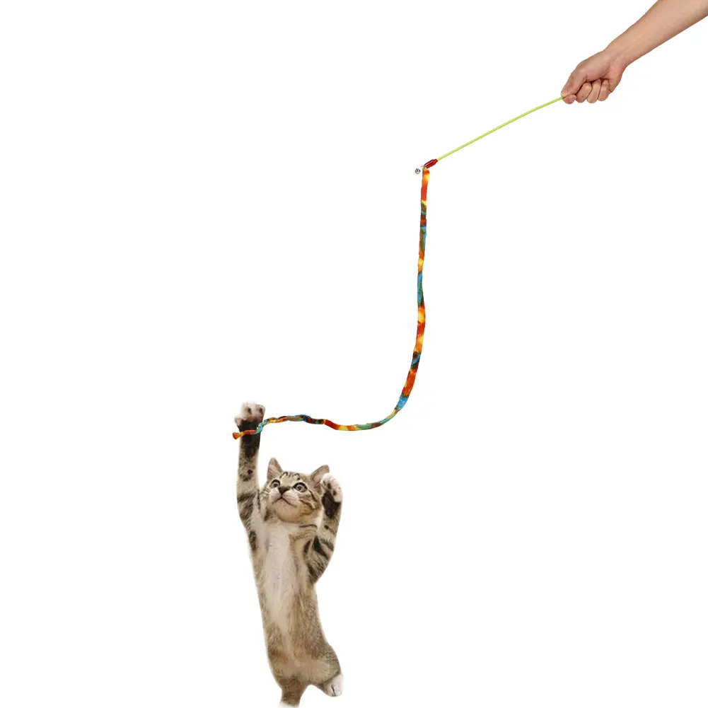 Pet палочка для игры с котом ремень Пластиковая Палочка колокольчиком обучение