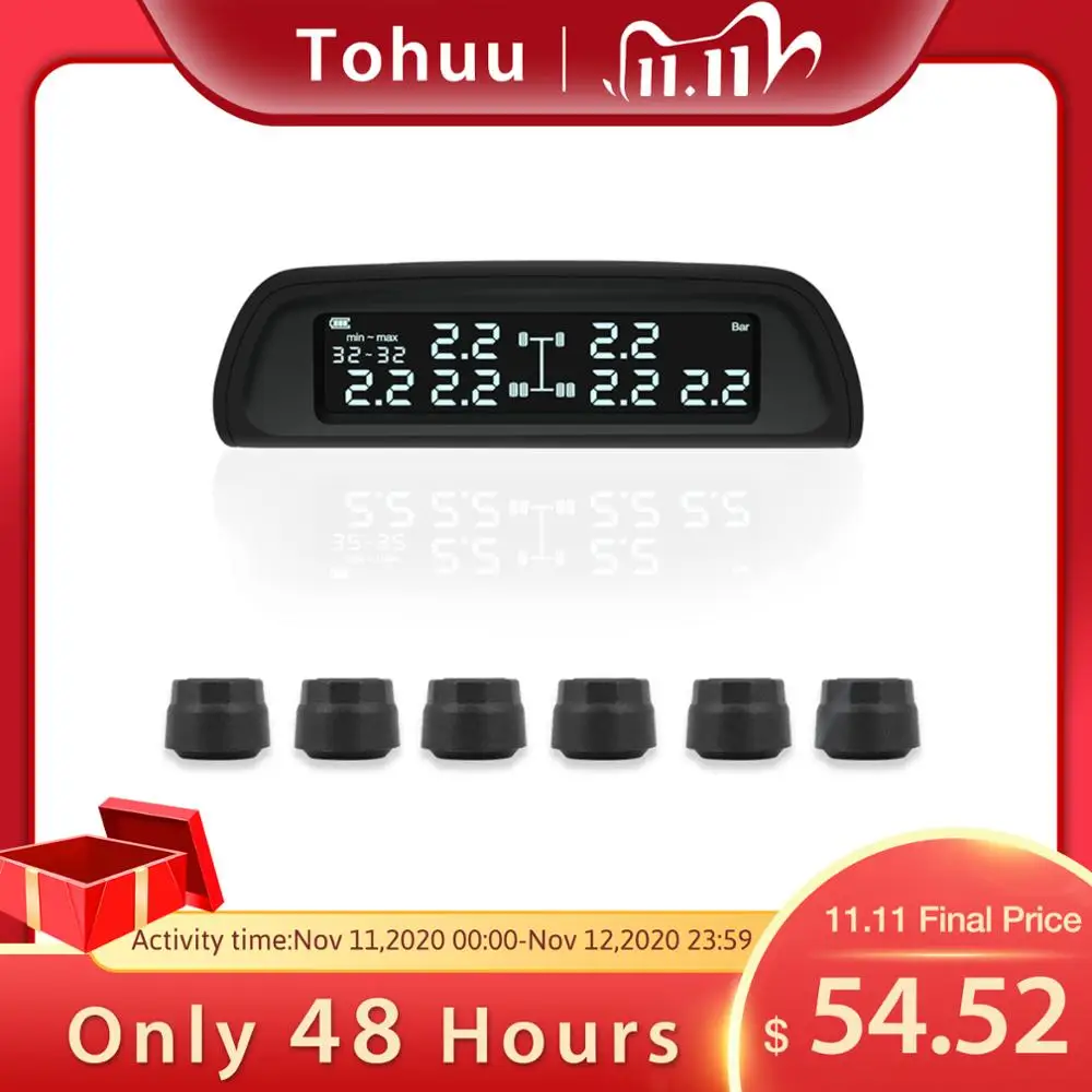 Система контроля давления в шинах TPMS беспроводная система с 6 внешними датчиками