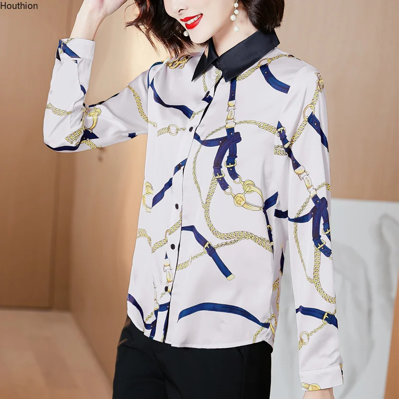 

Houthion женские блузки рубашка-поло корейские летние рубашки модная блузка топы с принтом удобные топы для отдыха на проволоке