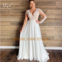mngrl new simple wedding dress backless sleeveless design chiffon lace bride dresses princess dress plus size tailor made