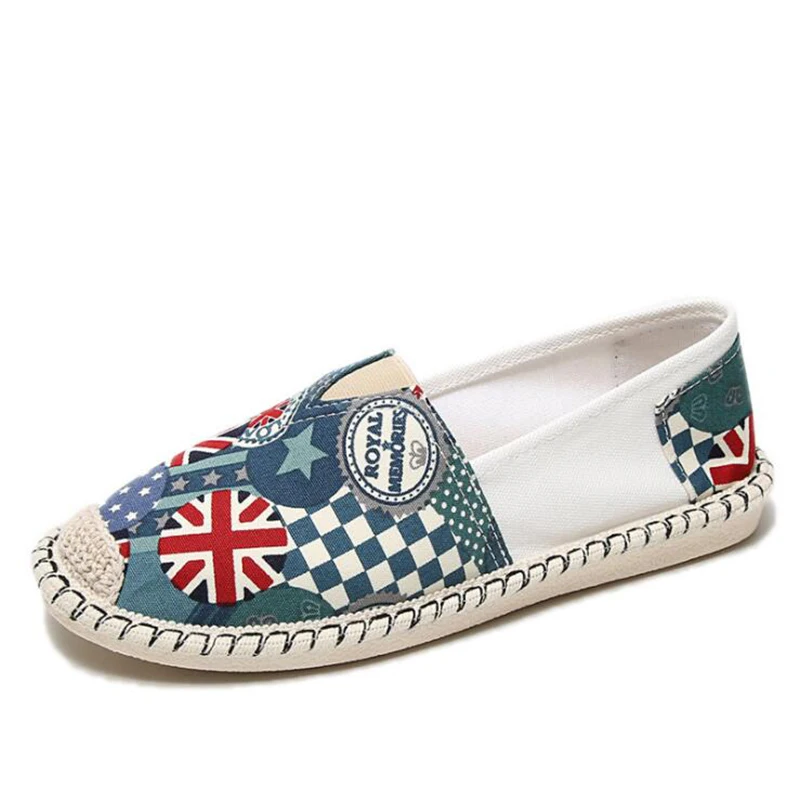 

Women Sneakers Shoes woman flat Canvas Shoes 2019 New Autumn Fashion Women Flat Printing Shoes Flats Fisherman zapatillas mujer