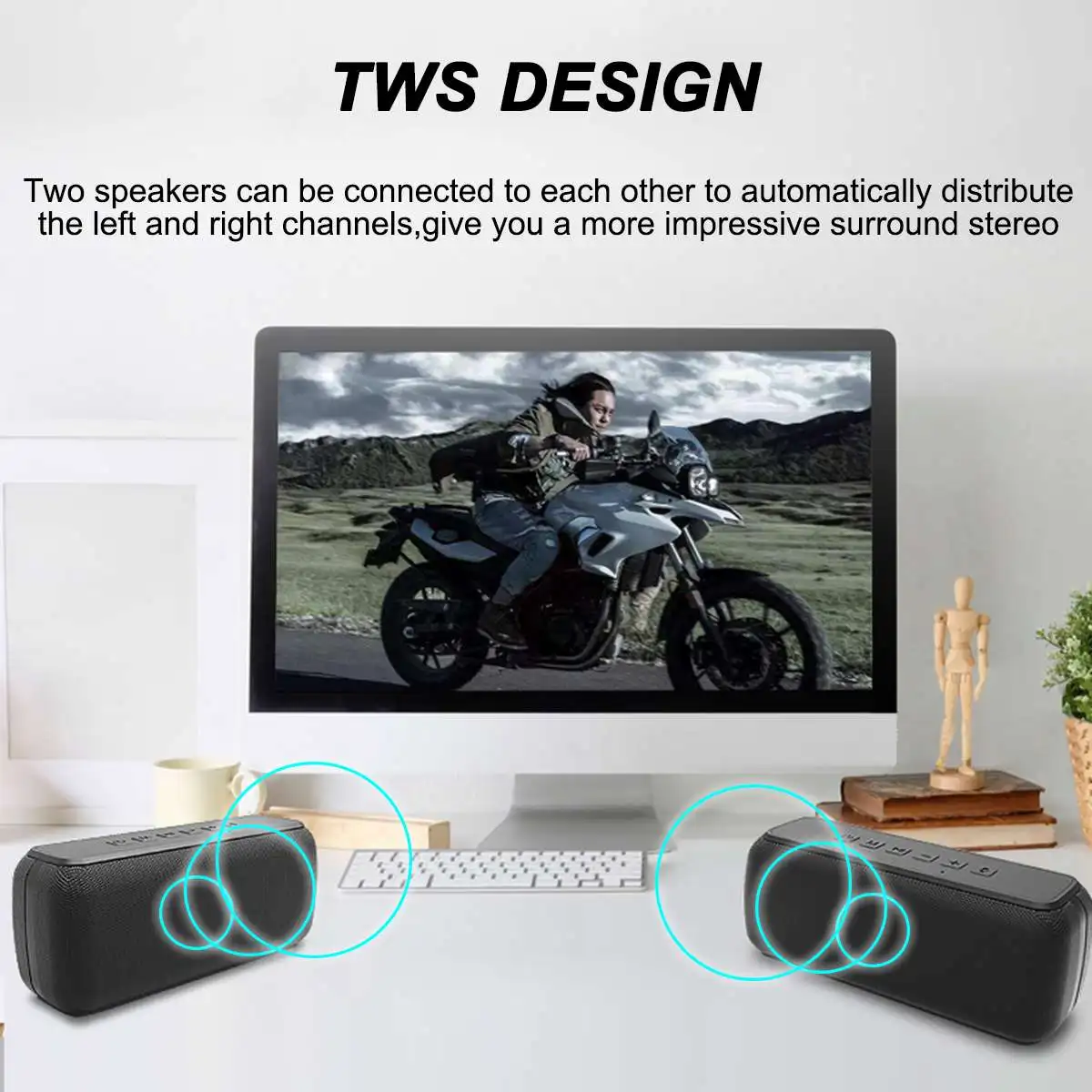 50 Вт bluetooth Колонка звуковая колонка портативная 5 0 TWS дизайн IPX5 Водонепроницаемый