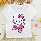 Детская одежда, футболки для девочек, детская одежда, милая детская одежда с рисунком розового кота, футболки для девочек и мальчиков, топы для детей