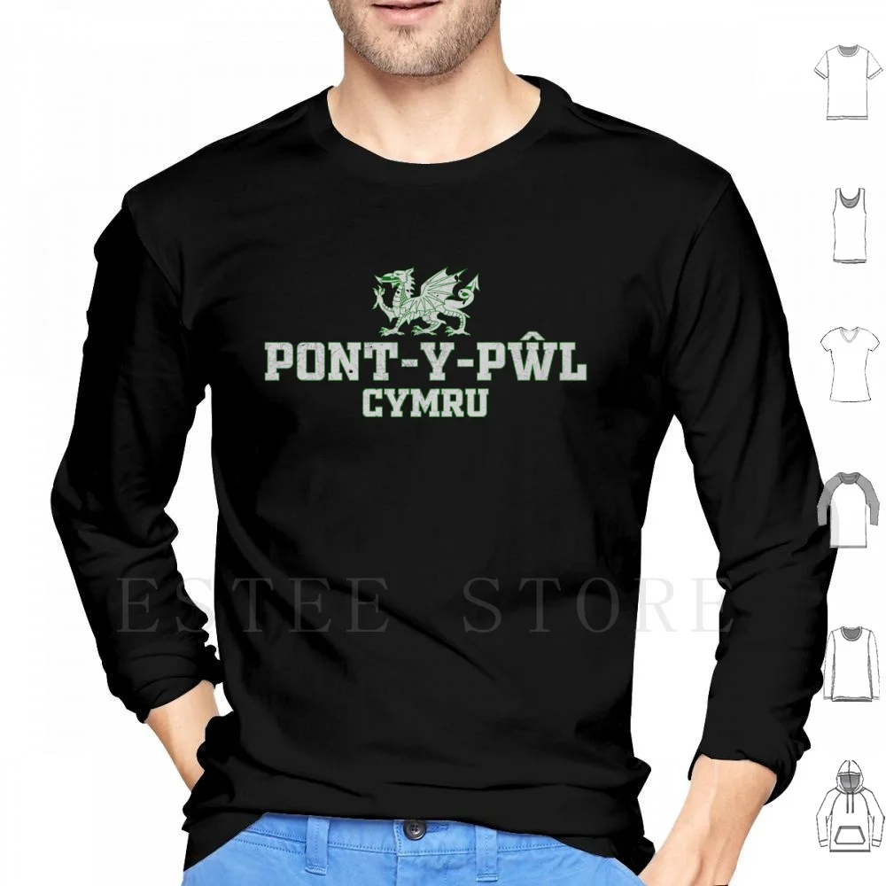 

Pont-Y-P  L , Cymru / Wales Hoodies Long Sleeve Home Town Hometown Home Wales Welsh Cymru Cymraeg Pride Proud Uk