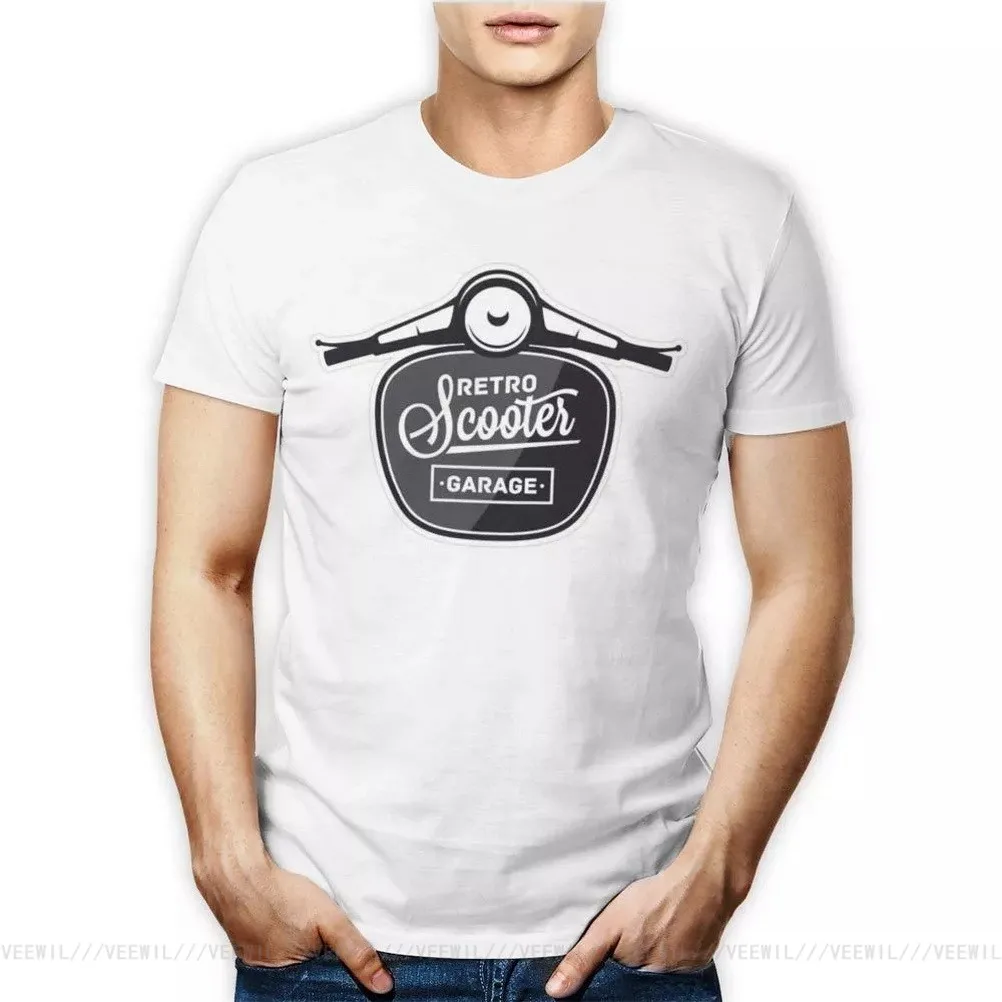 

Футболка MAGLIETTA, футболка VESPA PIAGGIO, винтажная, ретро, скутер 50 UOMO DONNA, хлопковая футболка, стиль, круглая